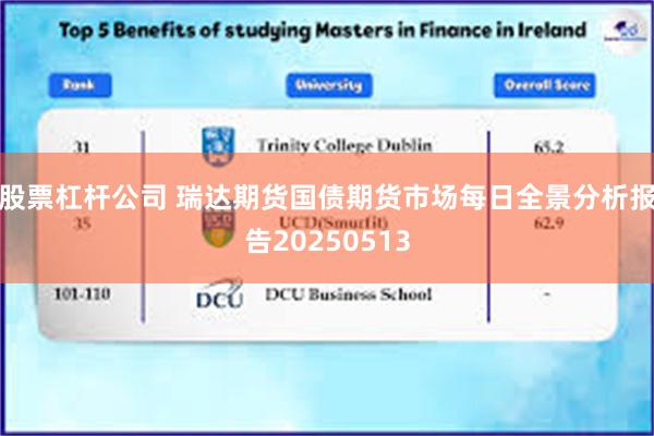 股票杠杆公司 瑞达期货国债期货市场每日全景分析报告20250513