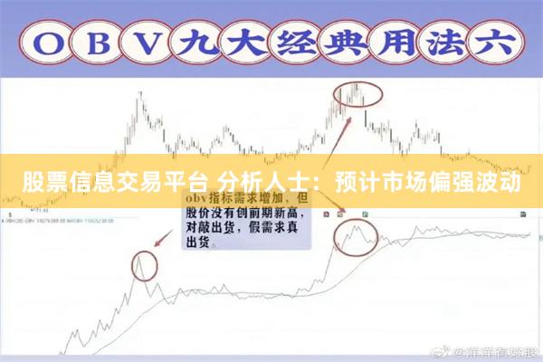 股票信息交易平台 分析人士：预计市场偏强波动