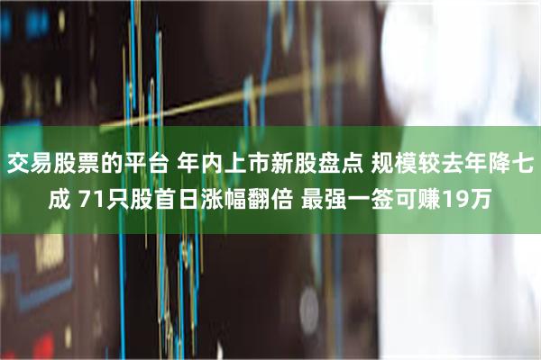 交易股票的平台 年内上市新股盘点 规模较去年降七成 71只股首日涨幅翻倍 最强一签可赚19万