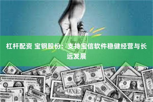杠杆配资 宝钢股份：支持宝信软件稳健经营与长远发展